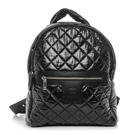 chanel black coco cocoon backpack|authentic Chanel backpack.